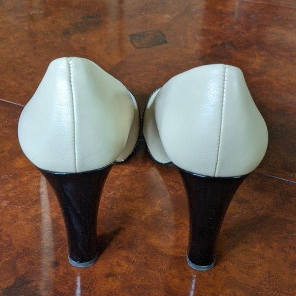 Hard to find Franco Sarto peep toe wingtip heels - Picture 7 of 10